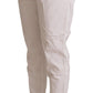 Chic White Tapered Cropped Pants - SEHABRANDS