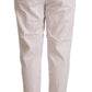 Chic White Tapered Cropped Pants - SEHABRANDS