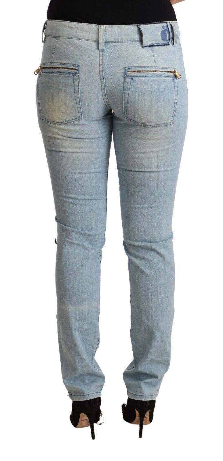 Elegant Slim Fit Cotton Blend Jeans - SEHABRANDS