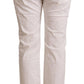 Chic White Mid Waist Skinny Cropped Jeans - SEHABRANDS