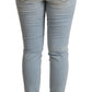 Light Blue Mid Waist Skinny Denim - SEHABRANDS