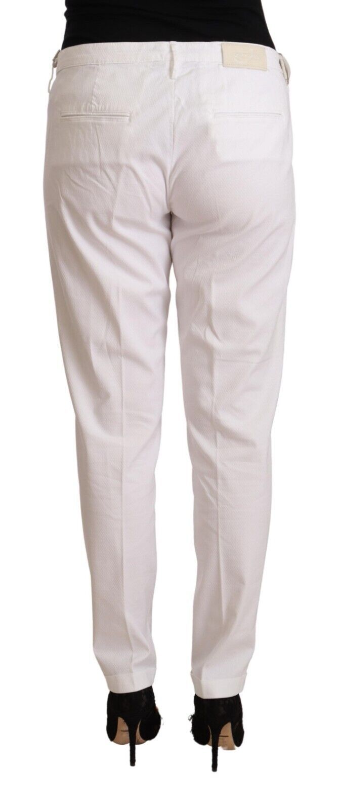 Elegant Mid Waist Tapered Trousers - SEHABRANDS