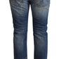 Elegant Mid-Waist Cotton Denim Jeans - SEHABRANDS