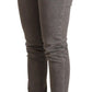 Chic Gray Low Waist Skinny Cotton Jeans - SEHABRANDS