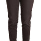 Chic Brown Low Waist Skinny Pants - SEHABRANDS