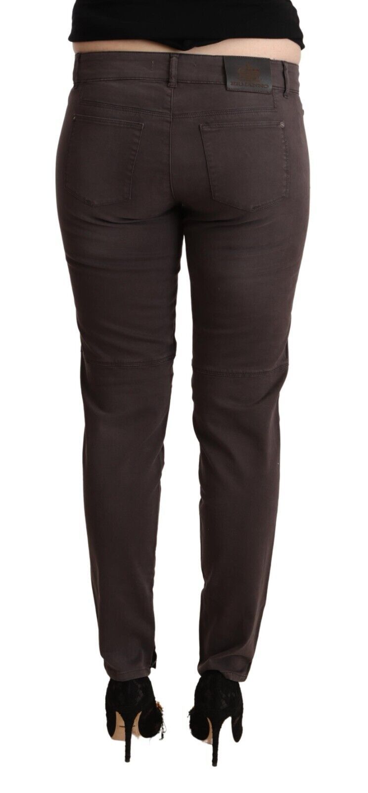 Chic Brown Low Waist Skinny Pants - SEHABRANDS