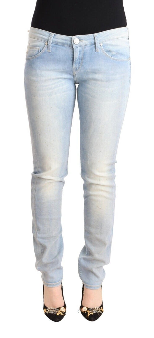 Chic Low Waist Skinny Light Blue Denim - SEHABRANDS