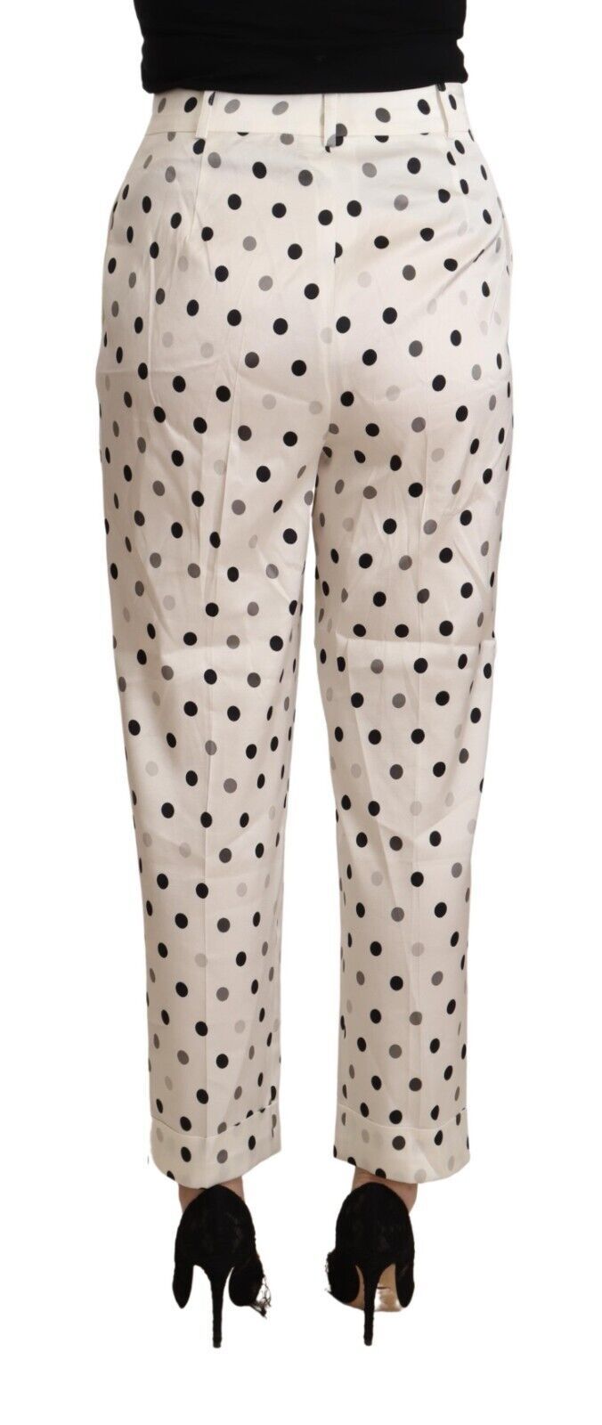 Chic High Waist Polka Dotted Tapered Pants - SEHABRANDS