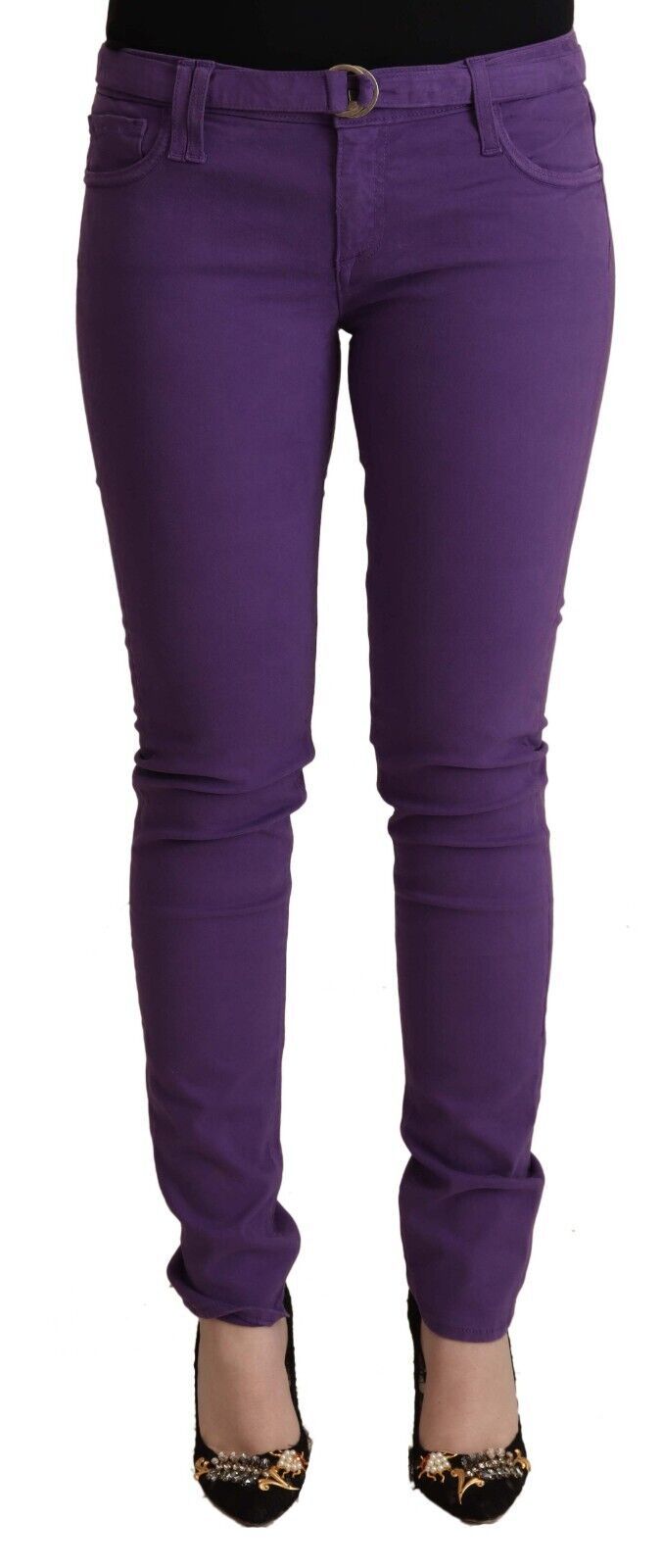 Chic Purple Low Waist Skinny Jeans - SEHABRANDS