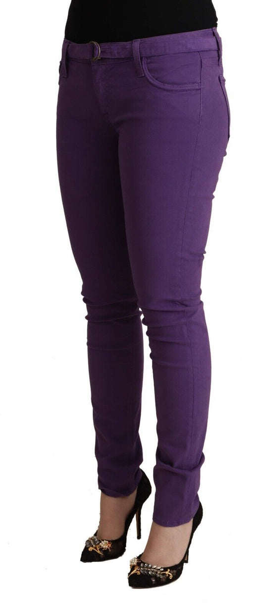 Chic Purple Low Waist Skinny Jeans - SEHABRANDS