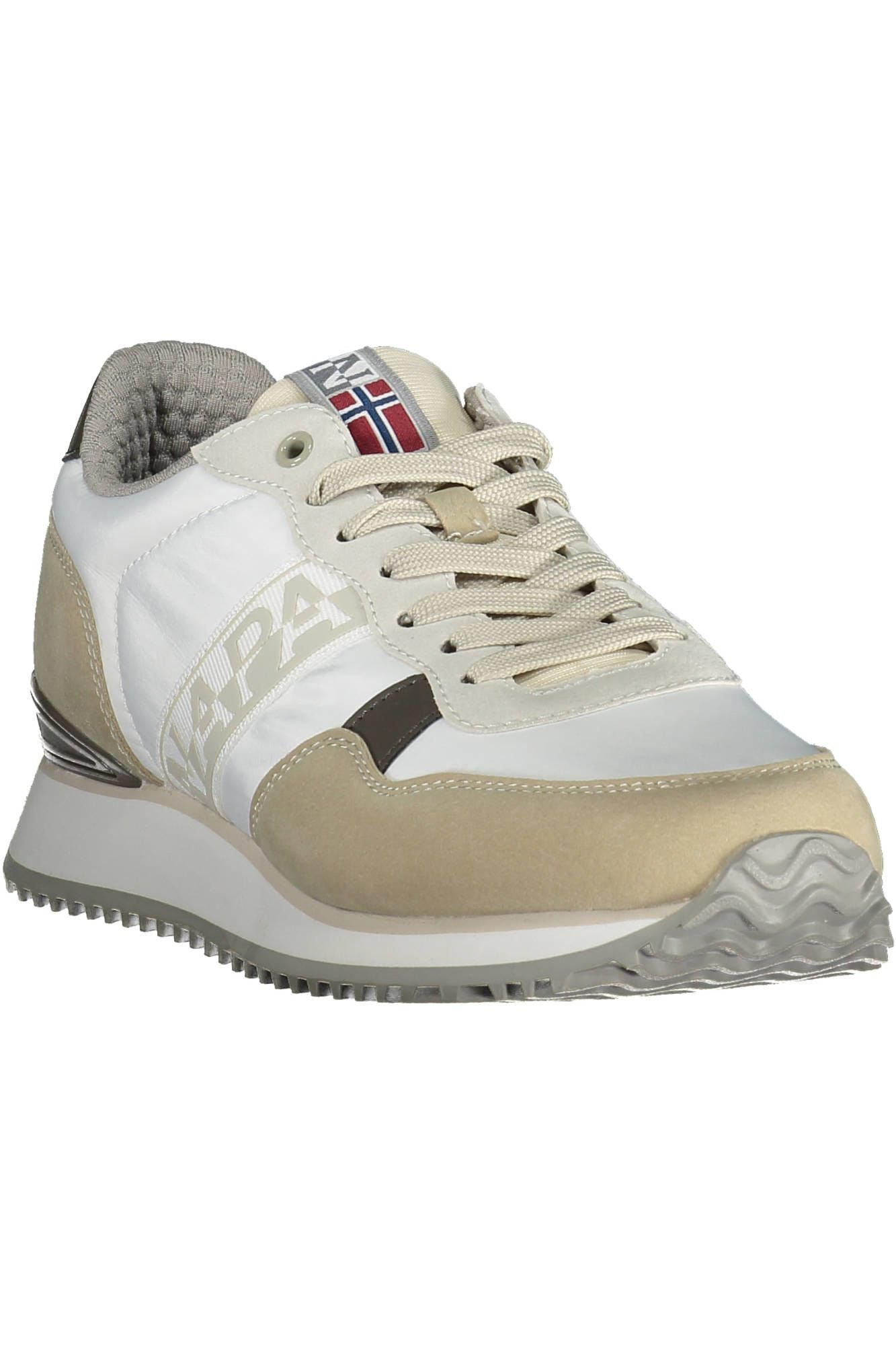 White Polyester Men Sneaker - SEHABRANDS