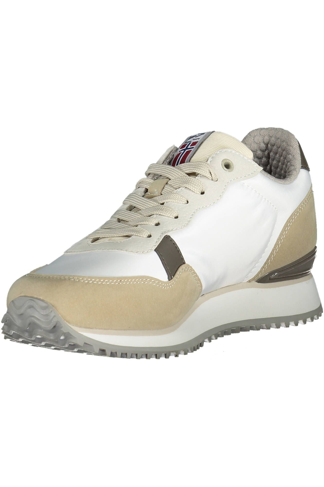 White Polyester Men Sneaker - SEHABRANDS