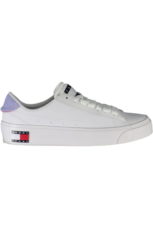 White Leather Women Sneaker - SEHABRANDS