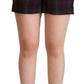 Multicolor Mid Waist Checkered Shorts - SEHABRANDS