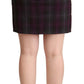 Elegant High Waisted Checkered Skirt - SEHABRANDS