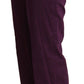 Elegant Violet High Waist Tapered Pants - SEHABRANDS