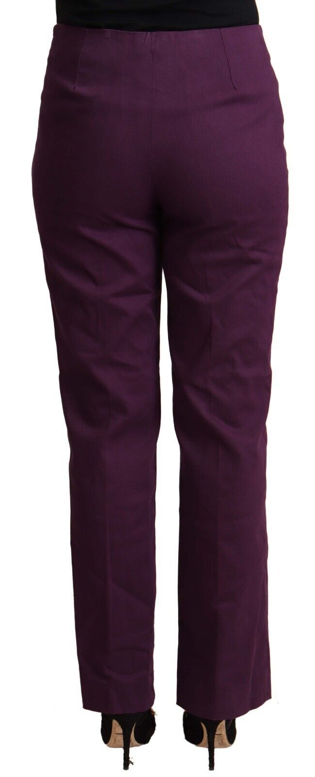 Elegant Violet High Waist Tapered Pants - SEHABRANDS