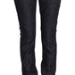 Elegant Straight Leg Dark Blue Jeans - SEHABRANDS