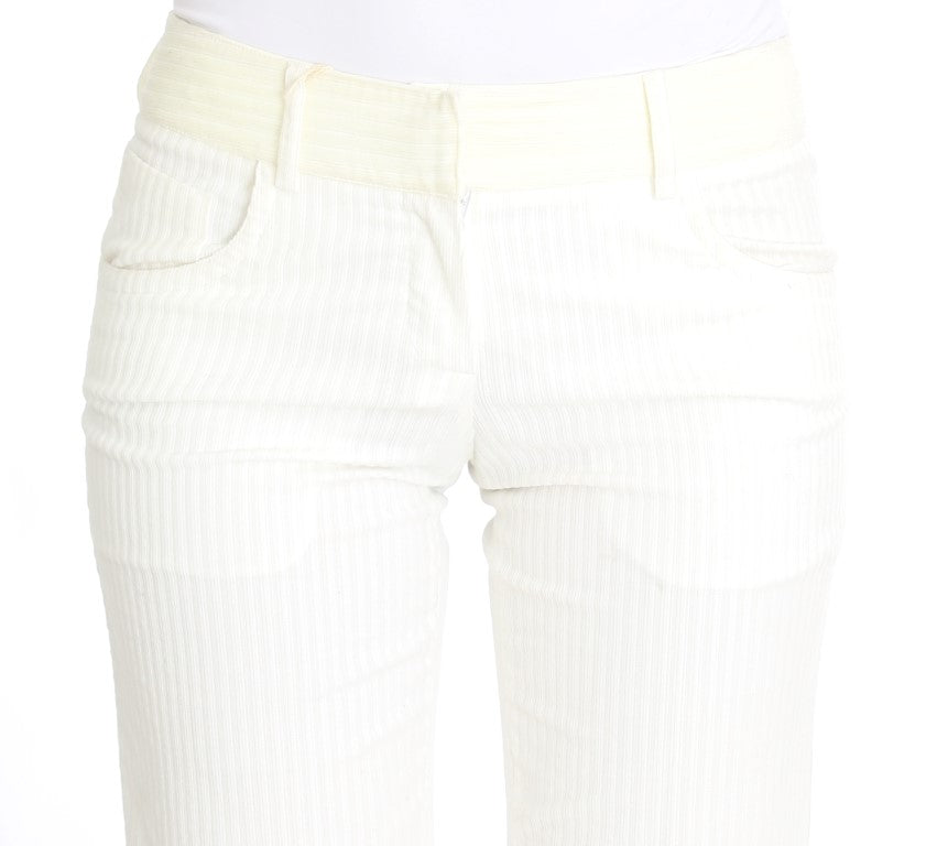 Chic White Striped Straight Fit Pants - SEHABRANDS