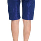 Chic Blue Mid Waist Shorts - SEHABRANDS