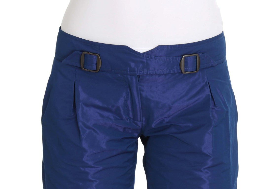 Chic Blue Mid Waist Shorts - SEHABRANDS