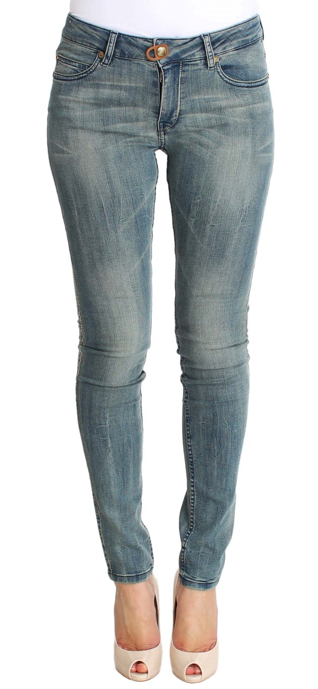 Chic Slim Skinny Blue Wash Denim - SEHABRANDS