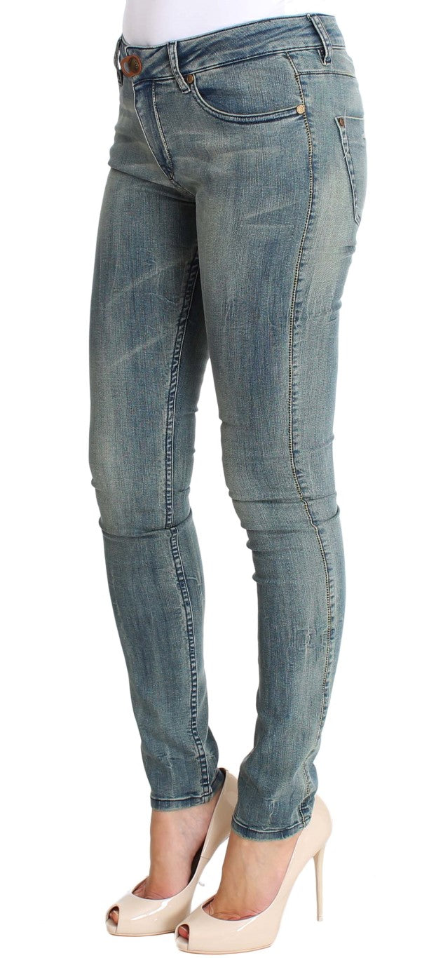 Chic Slim Skinny Blue Wash Denim - SEHABRANDS