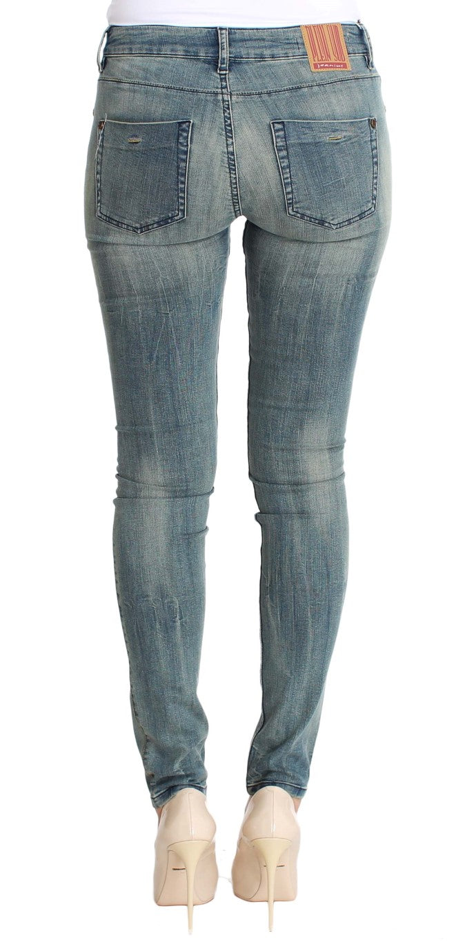 Chic Slim Skinny Blue Wash Denim - SEHABRANDS