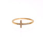 Chic Handmade Golden CZ Crystal Ring - SEHABRANDS