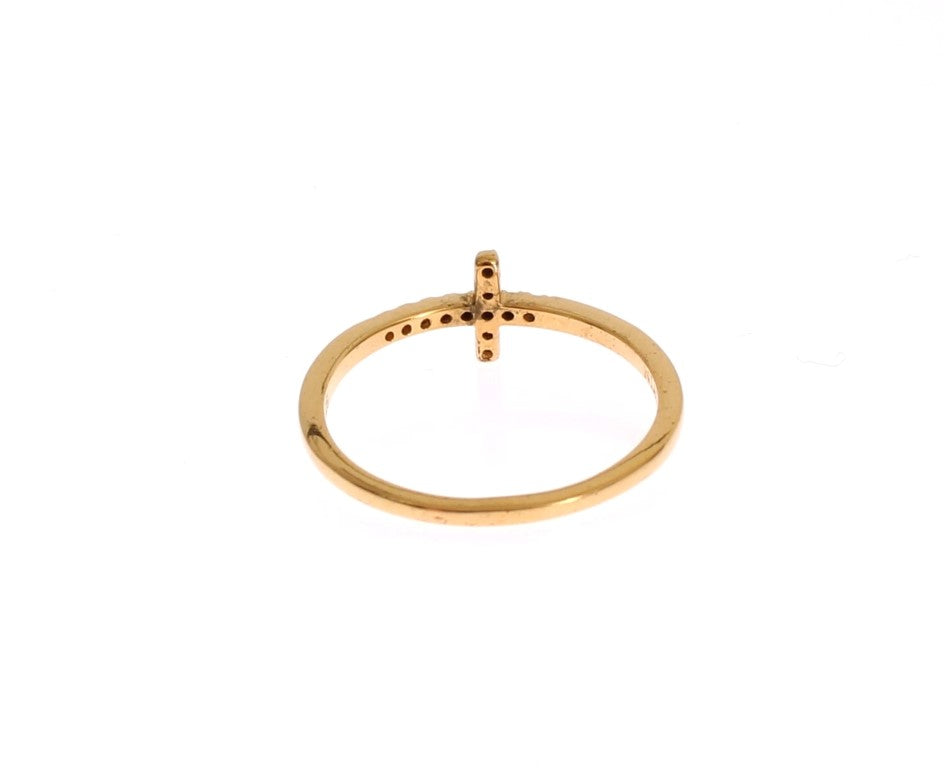 Chic Handmade Golden CZ Crystal Ring - SEHABRANDS