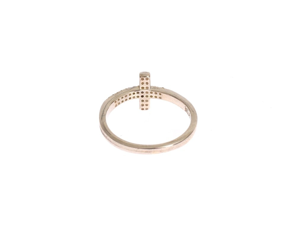 Silver CZ Cross Statement Ring - SEHABRANDS