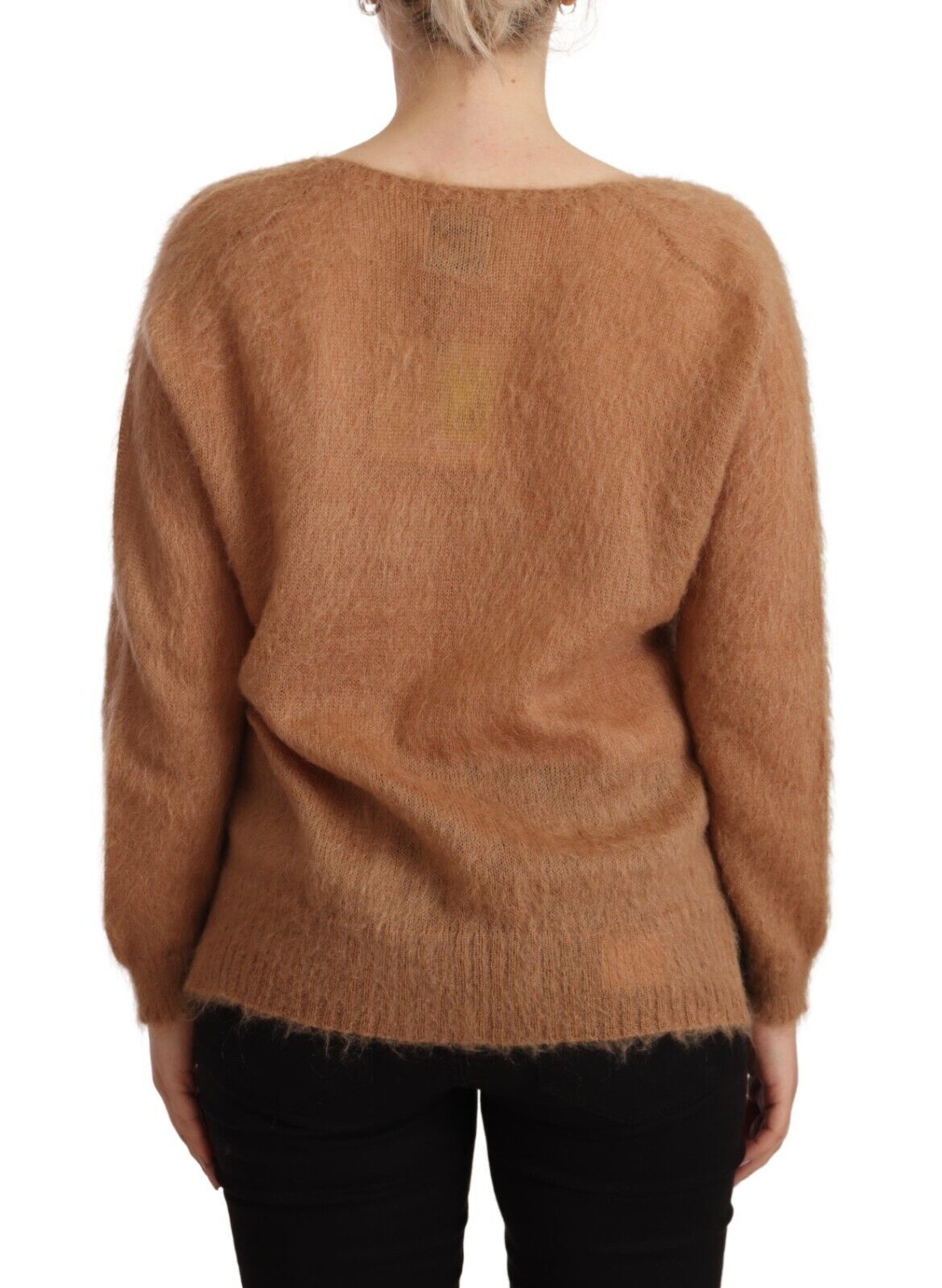 Chic Brown Knit Cardigan with Front Button Closure - SEHABRANDS