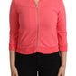 Elegant Pink Full Zip Sweater - SEHABRANDS