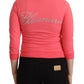 Elegant Pink Full Zip Sweater - SEHABRANDS