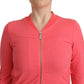 Elegant Pink Full Zip Sweater - SEHABRANDS