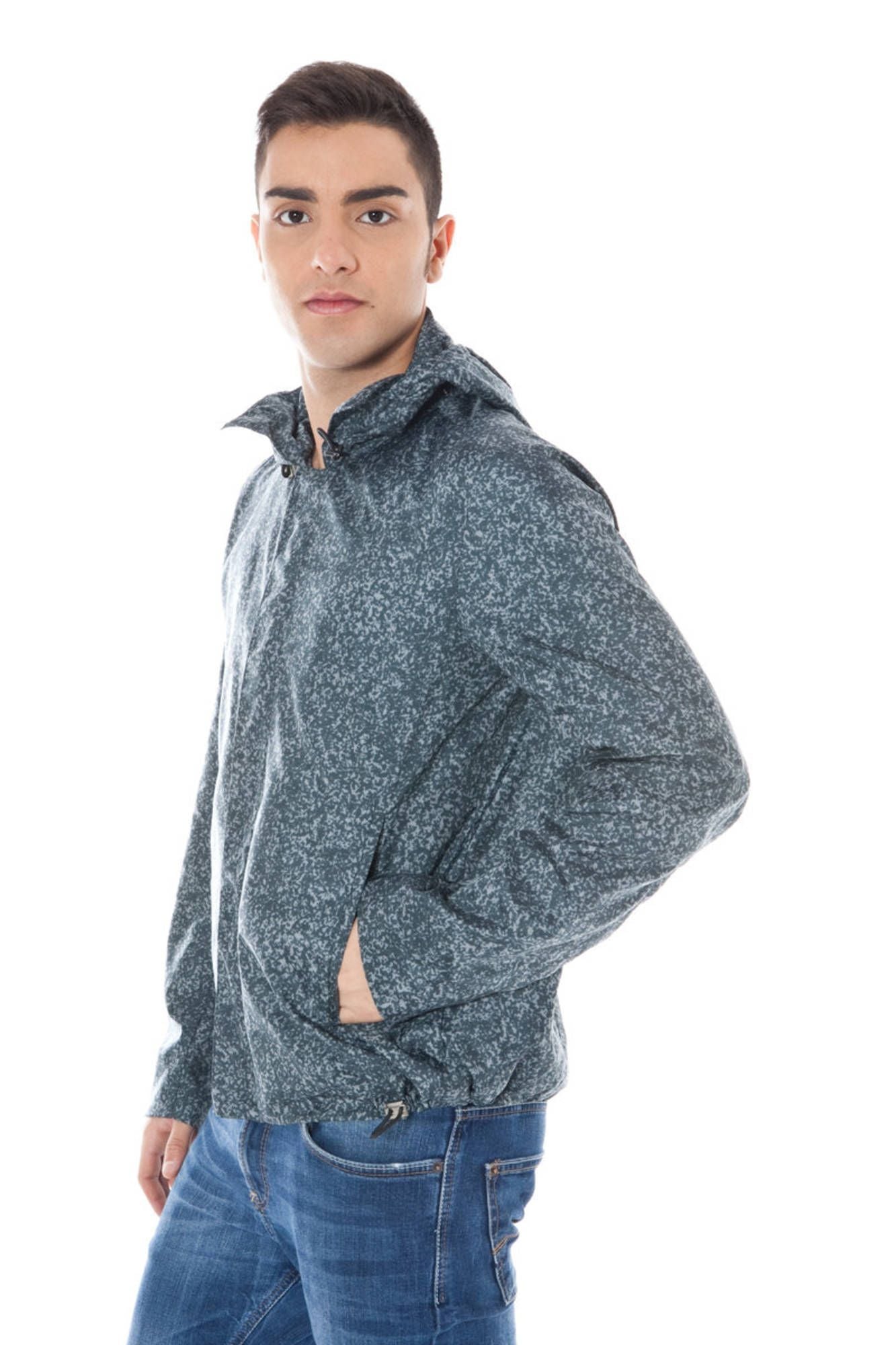 Gray Polyamide Men Jacket - SEHABRANDS