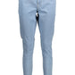 Light Blue Cotton Women Jeans - SEHABRANDS