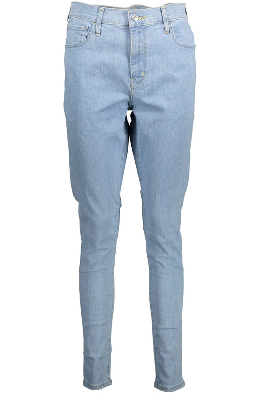 Light Blue Cotton Women Jeans - SEHABRANDS