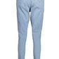 Light Blue Cotton Women Jeans - SEHABRANDS