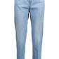 Light Blue Cotton Women Jeans - SEHABRANDS