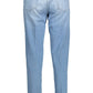 Light Blue Cotton Women Jeans - SEHABRANDS