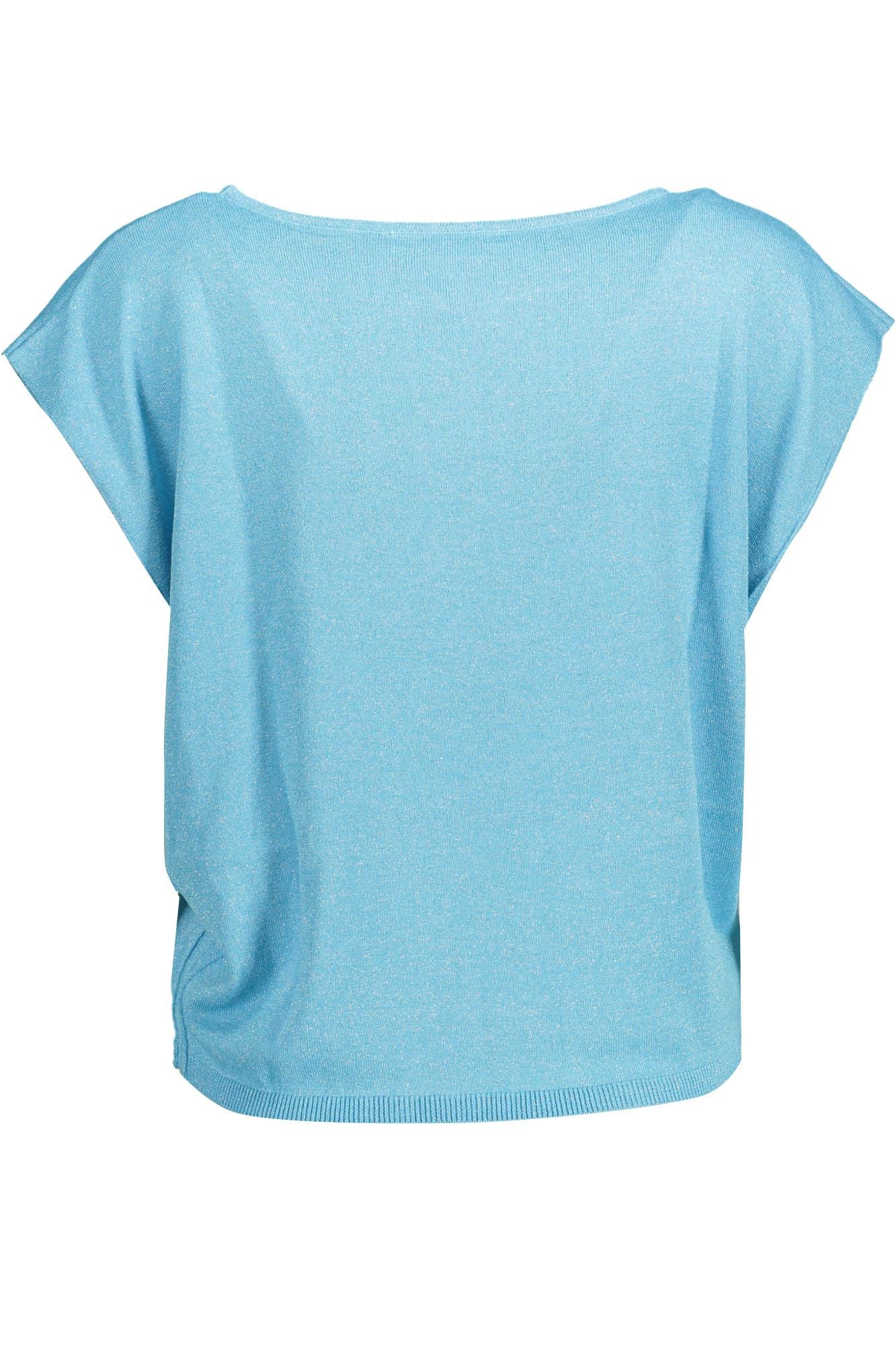 Light Blue Viscose Women Top - SEHABRANDS