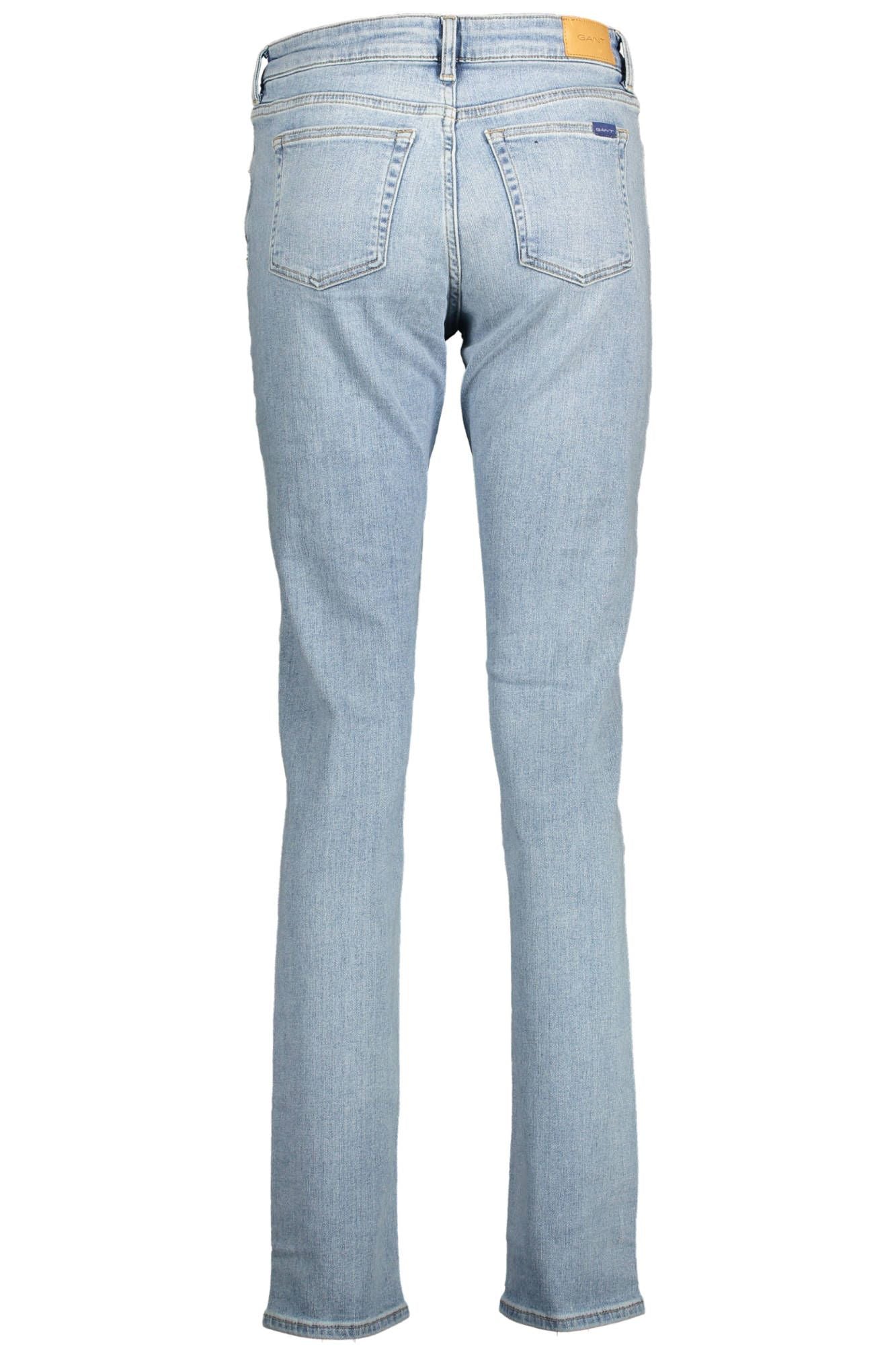 Light Blue Cotton Women Jeans - SEHABRANDS