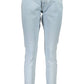 Light Blue Cotton Women Jeans - SEHABRANDS