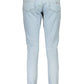 Light Blue Cotton Women Jeans - SEHABRANDS