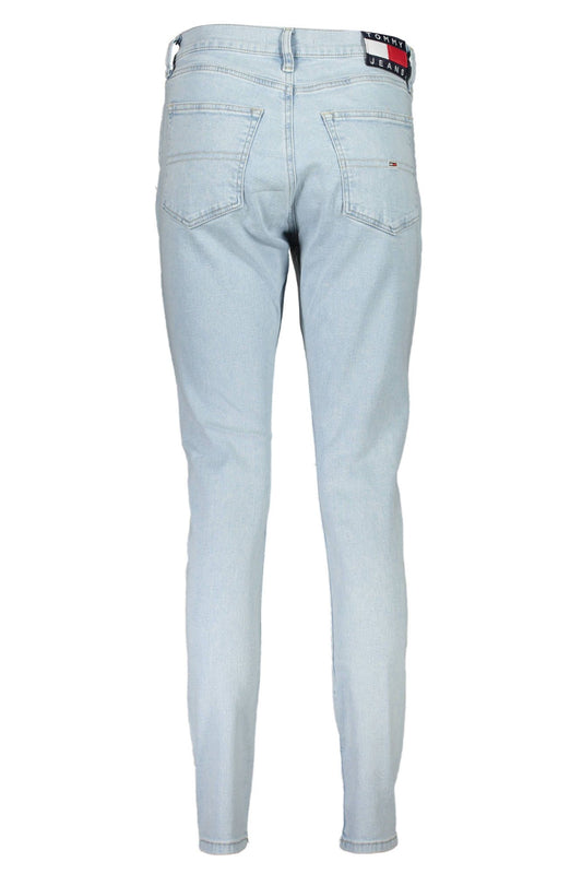 Light Blue Cotton Women Jeans - SEHABRANDS