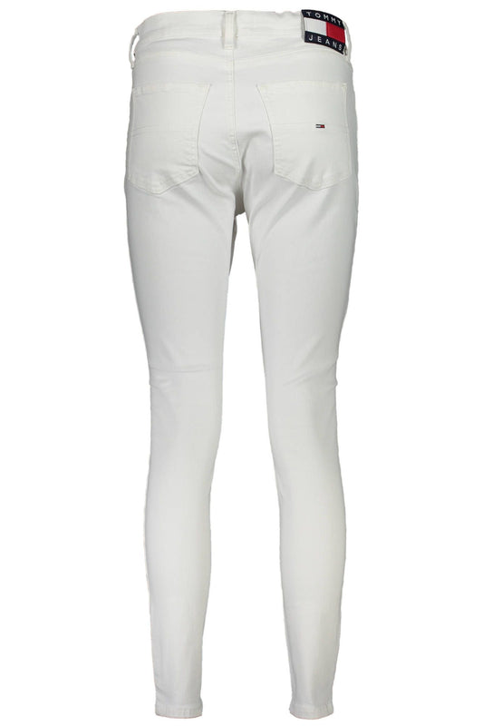 White Cotton Women Jeans - SEHABRANDS