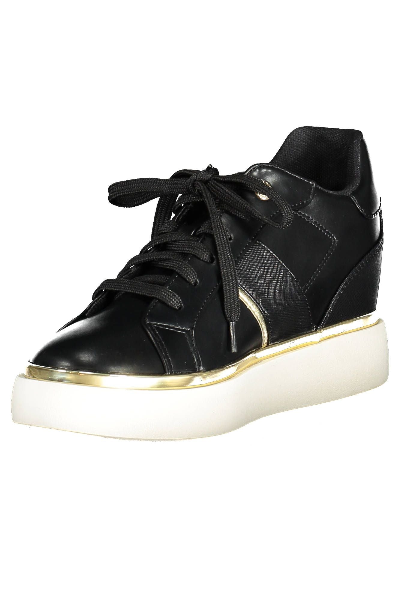 Black Polyester Women Sneaker - SEHABRANDS