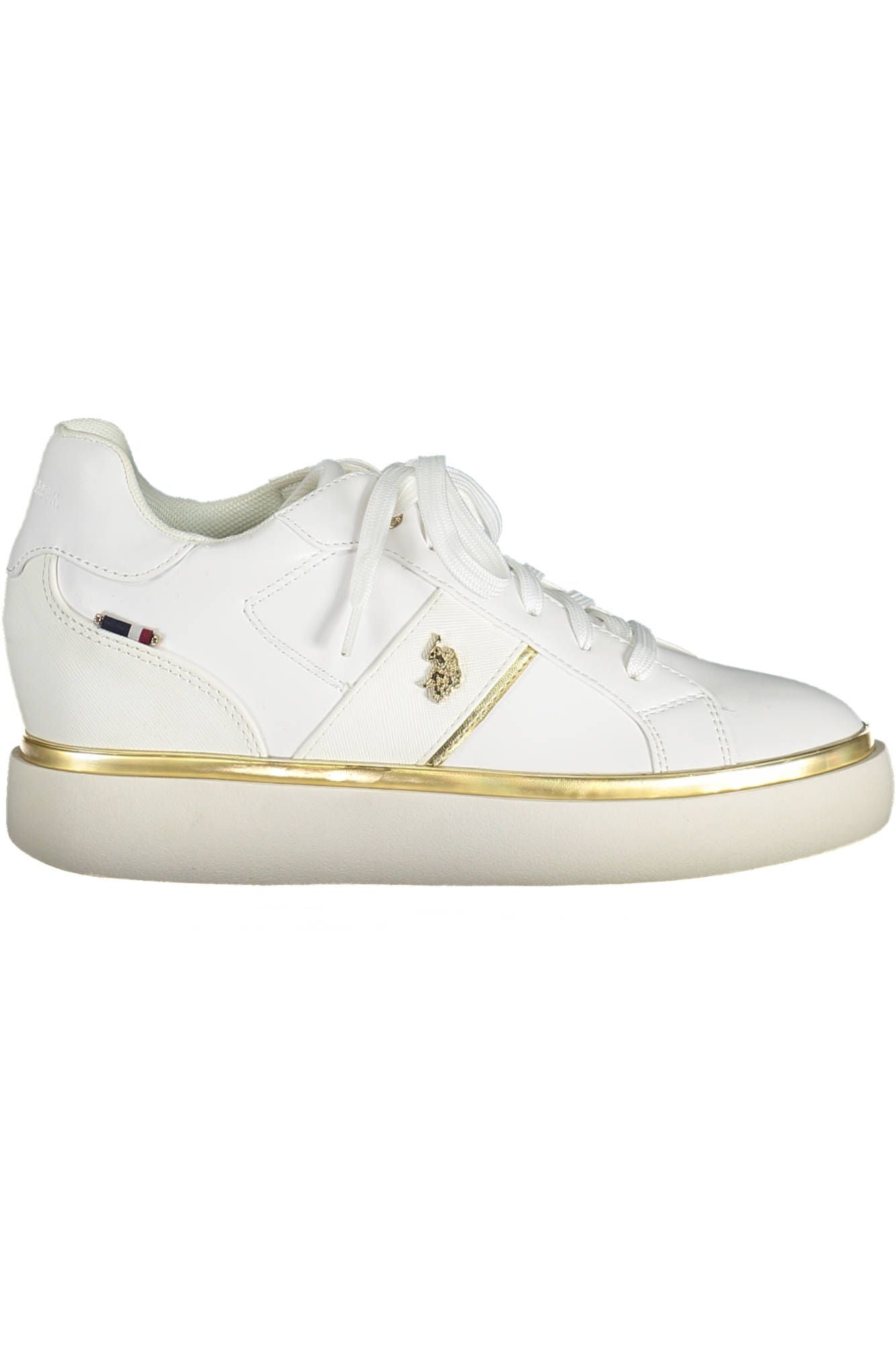 White Polyester Women Sneaker - SEHABRANDS