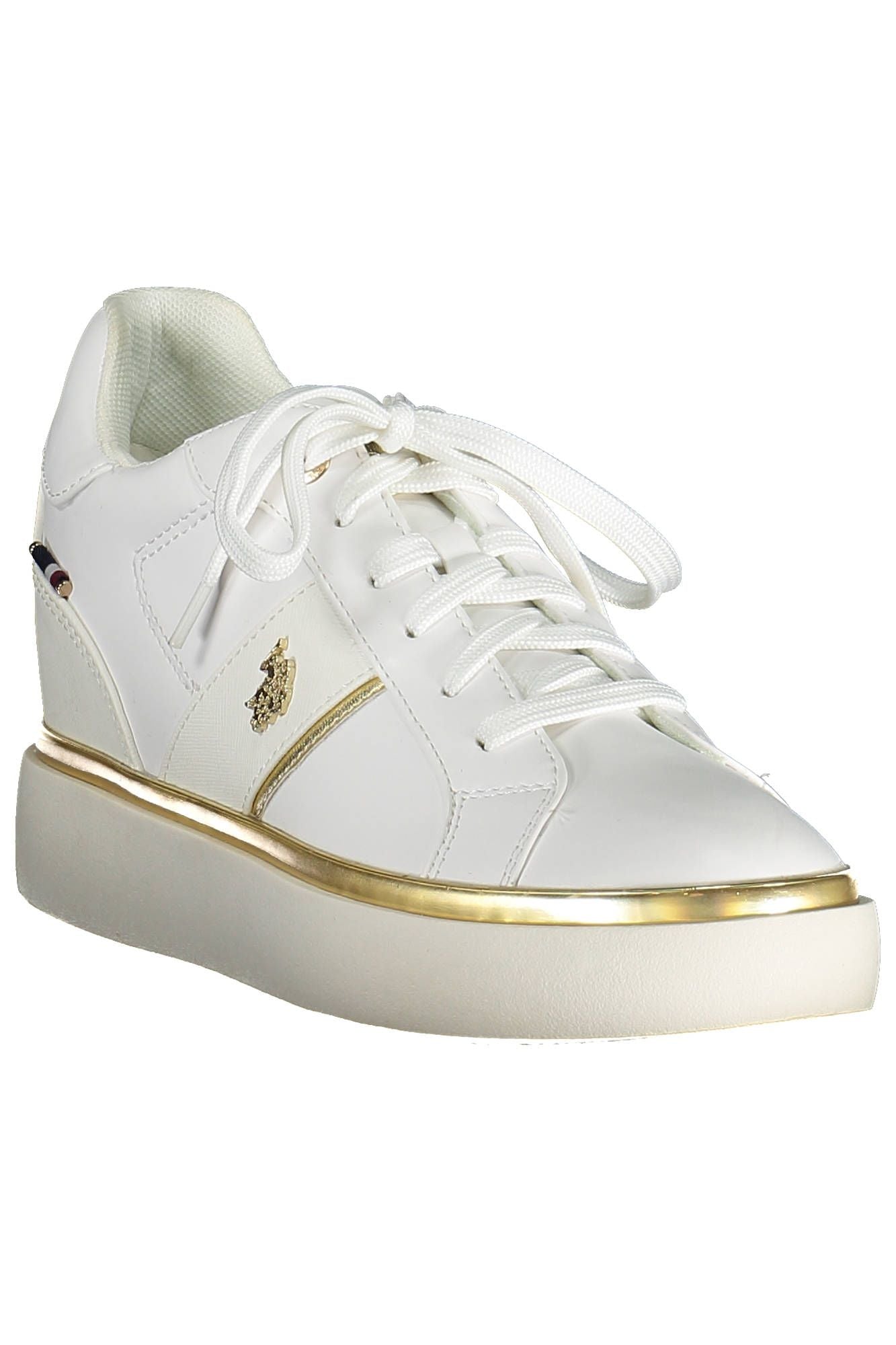 White Polyester Women Sneaker - SEHABRANDS